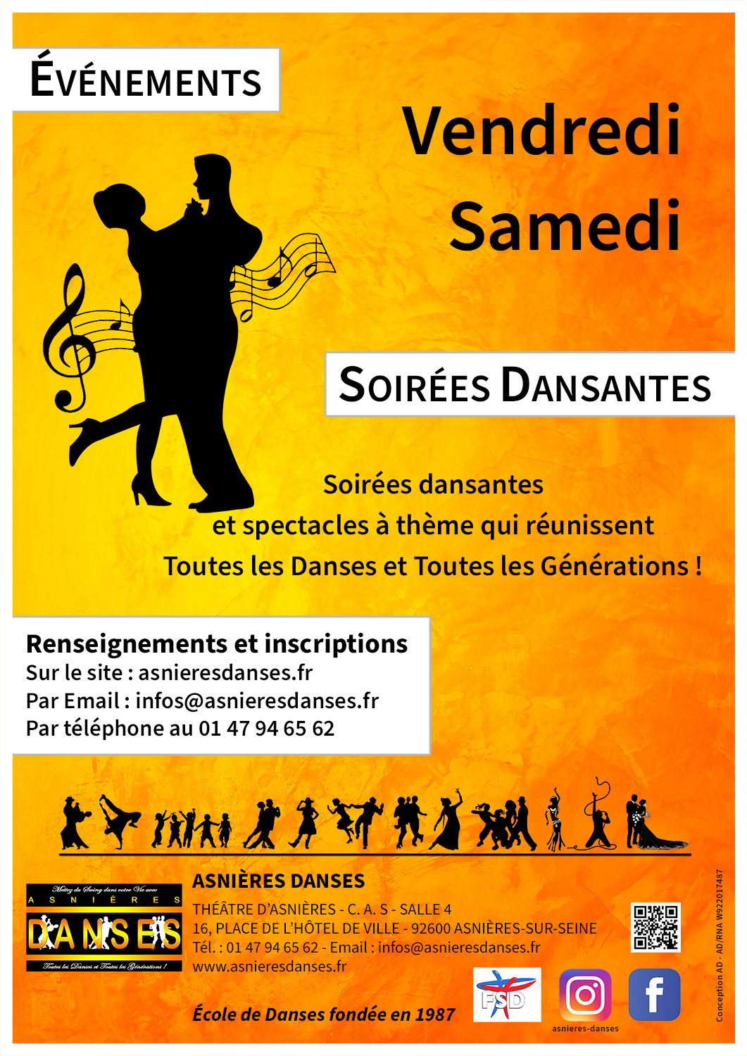 soirées dansantes asnières danses